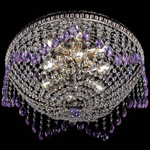 Люстра Лацио №5 журавлик фиолетовая в Самаре Гусь Хрустальный