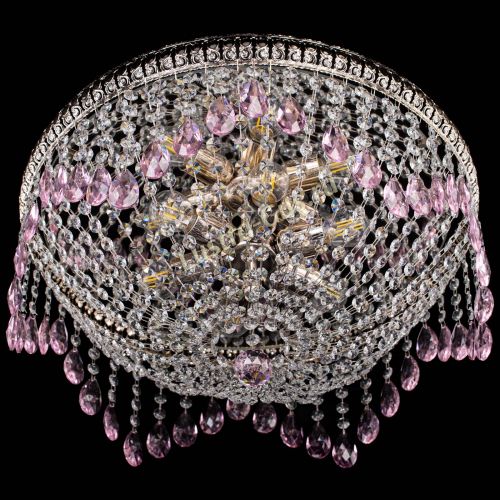 Люстра Лацио №5 журавлик розовая в Самаре Гусь Хрустальный