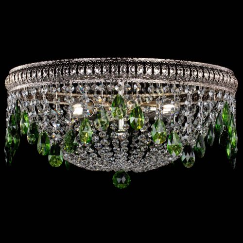 Люстра Лацио №5 журавлик зеленая в Самаре Гусь Хрустальный