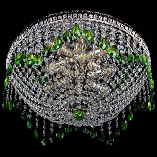 Люстра Лацио №5 журавлик зеленая в Самаре Гусь Хрустальный