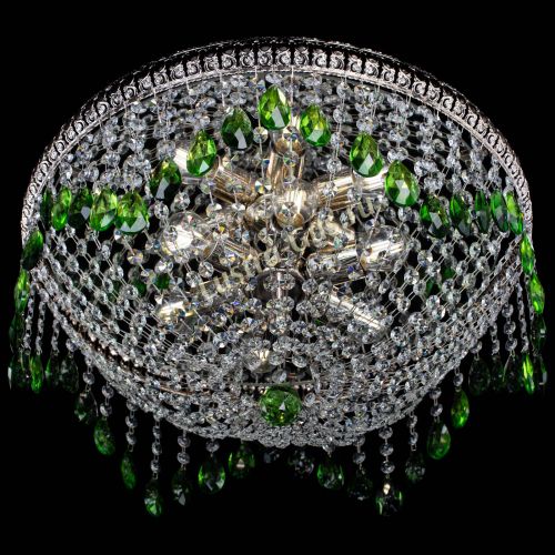 Люстра Лацио №5 журавлик зеленая в Самаре Гусь Хрустальный