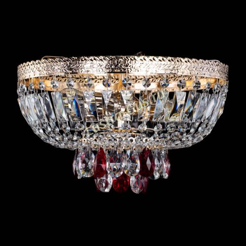 Люстра Милан Астра №3 красная в Самаре Гусь Хрустальный