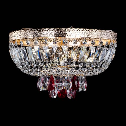 Люстра Милан Астра №3 красная в Самаре Гусь Хрустальный