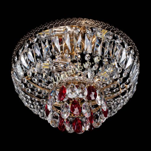 Люстра Милан Астра №3 красная в Самаре Гусь Хрустальный