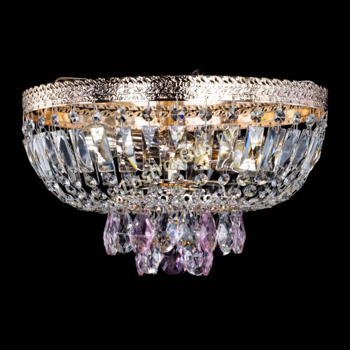 Люстра Милан Астра №3 розовая в Самаре Гусь Хрустальный