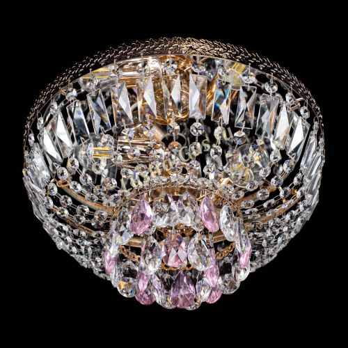 Люстра Милан Астра №3 розовая в Самаре Гусь Хрустальный