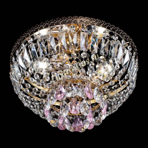 Люстра Милан Астра №3 розовая в Самаре Гусь Хрустальный