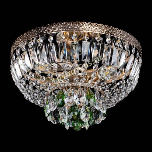 Люстра Милан Астра №3 зеленая в Самаре Гусь Хрустальный