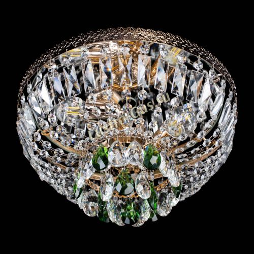 Люстра Милан Астра №3 зеленая в Самаре Гусь Хрустальный