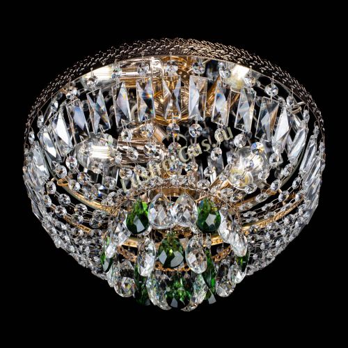 Люстра Милан Астра №3 зеленая в Самаре Гусь Хрустальный