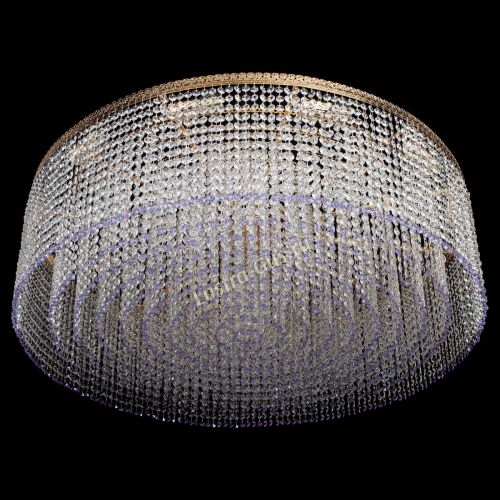 Люстра Милан капель №12 фиолетовая в Самаре Гусь Хрустальный