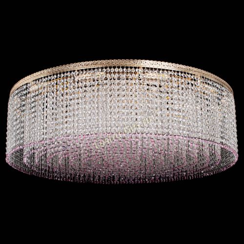 Люстра Милан капель №12 розовая в Самаре Гусь Хрустальный