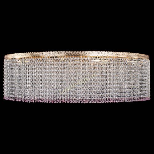 Люстра Милан капель №12 розовая в Самаре Гусь Хрустальный