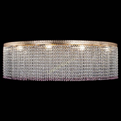 Люстра Милан капель №12 розовая в Самаре Гусь Хрустальный