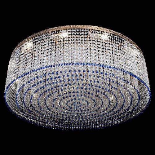 Люстра Милан капель №12 синяя в Самаре Гусь Хрустальный