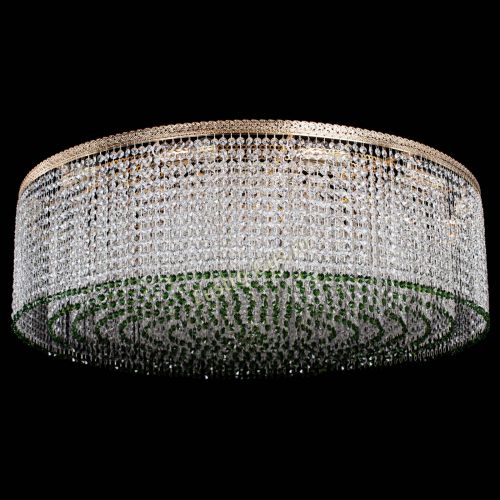 Люстра Милан капель №12 зеленая в Самаре Гусь Хрустальный