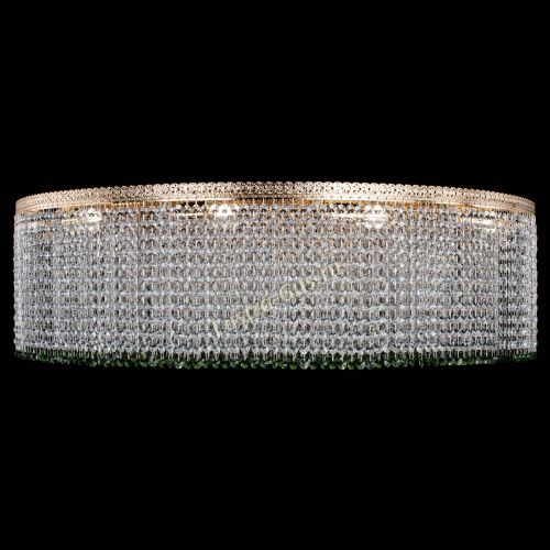 Люстра Милан капель №12 зеленая в Самаре Гусь Хрустальный