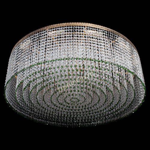 Люстра Милан капель №12 зеленая в Самаре Гусь Хрустальный