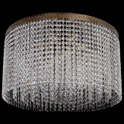 Люстра Милан капель оптикон под бронзу с зеркалом в Самаре Гусь Хрустальный