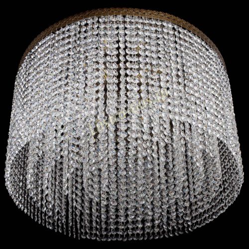 Люстра Милан капель оптикон под бронзу с зеркалом в Самаре Гусь Хрустальный