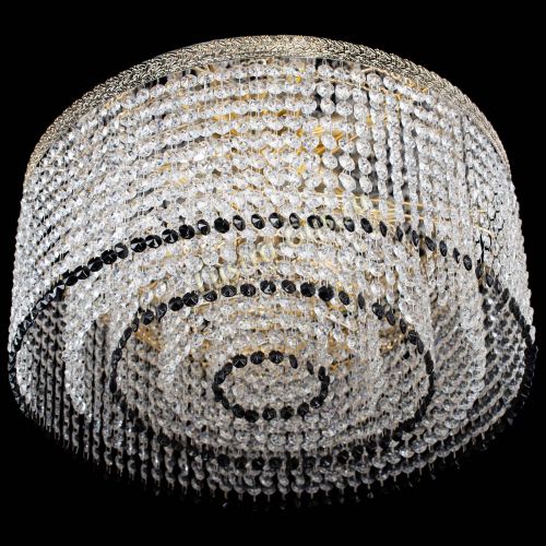 Люстра Милан капель оптикон Черная в Самаре Гусь Хрустальный