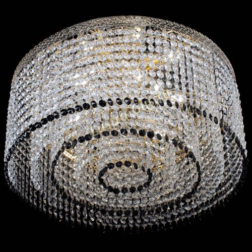 Люстра Милан капель оптикон Черная в Самаре Гусь Хрустальный