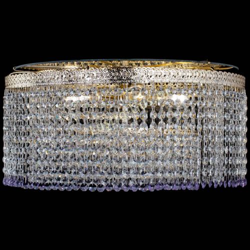 Люстра Милан капель оптикон Фиолетовая в Самаре Гусь Хрустальный