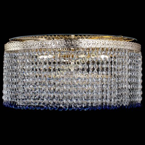 Люстра Милан капель оптикон Синяя в Самаре Гусь Хрустальный