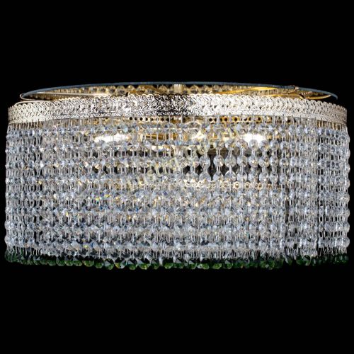 Люстра Милан капель оптикон Зеленая в Самаре Гусь Хрустальный