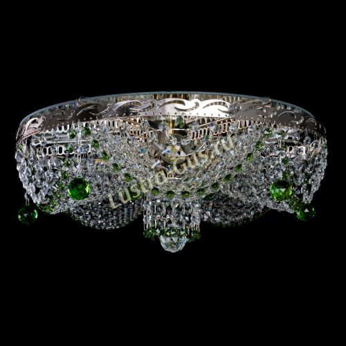 Люстра Виктория зеленая в Самаре Гусь Хрустальный