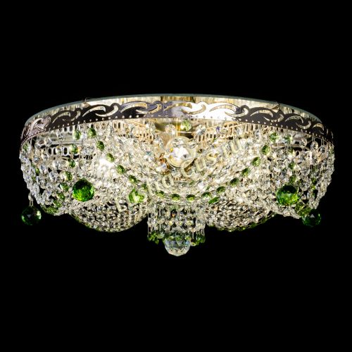 Люстра Виктория зеленая в Самаре Гусь Хрустальный