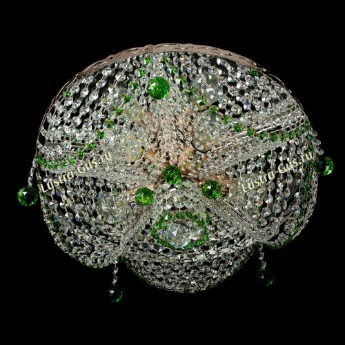 Люстра Виктория зеленая в Самаре Гусь Хрустальный