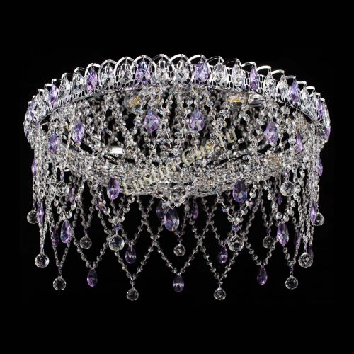 Люстра Паутинка фиолетовая в Самаре Гусь Хрустальный