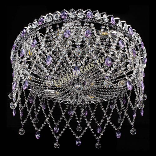 Люстра Паутинка фиолетовая в Самаре Гусь Хрустальный