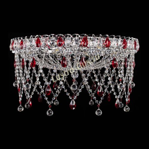 Люстра Паутинка красная в Самаре Гусь Хрустальный