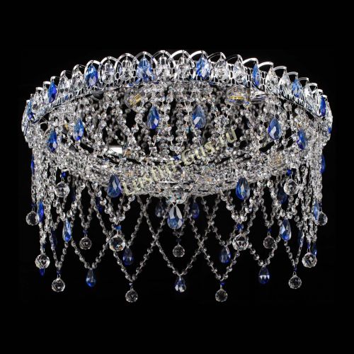 Люстра Паутинка синяя в Самаре Гусь Хрустальный