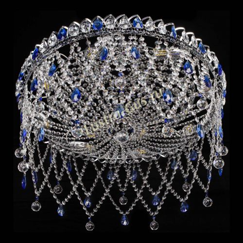 Люстра Паутинка синяя в Самаре Гусь Хрустальный