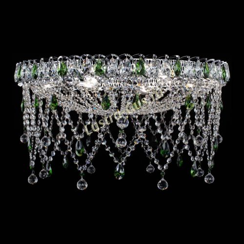 Люстра Паутинка зеленая в Самаре Гусь Хрустальный