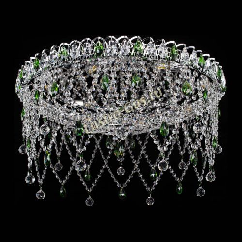 Люстра Паутинка зеленая в Самаре Гусь Хрустальный