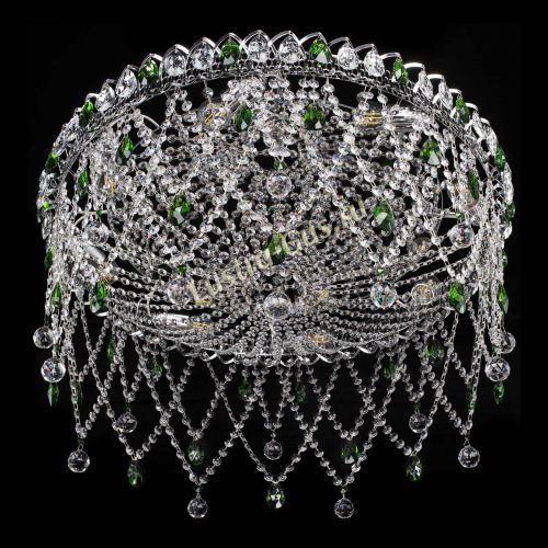Люстра Паутинка зеленая в Самаре Гусь Хрустальный