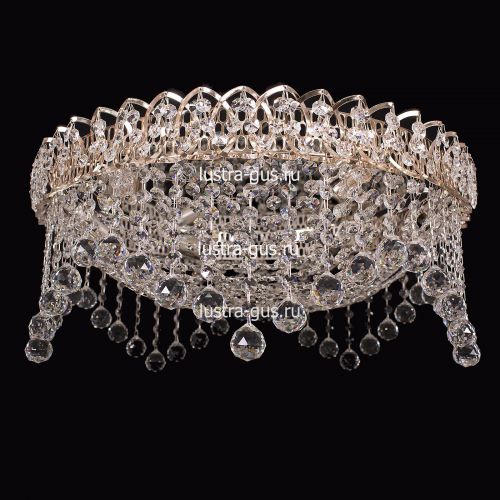 Люстра Сапфир, диаметр 500 мм, золото Гусь Хрустальный