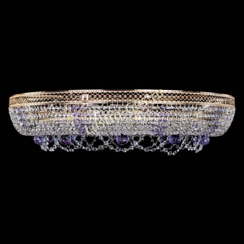 Люстра Снежинка Венеция №10 фиолетовая в Самаре Гусь Хрустальный