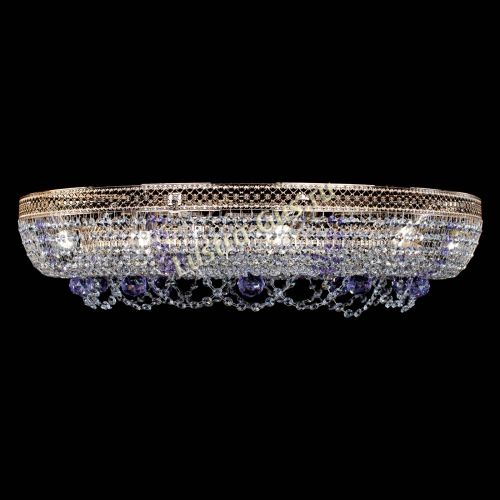 Люстра Снежинка Венеция №10 фиолетовая в Самаре Гусь Хрустальный