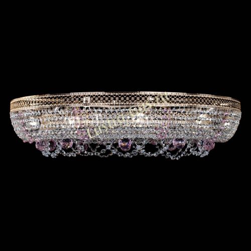 Люстра Снежинка Венеция №10 розовая в Самаре Гусь Хрустальный