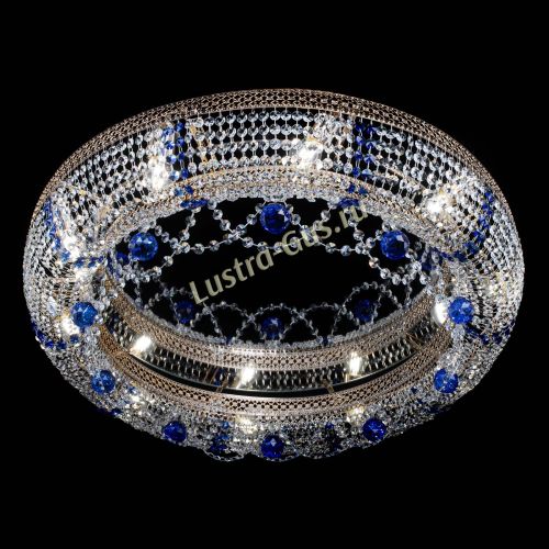 Люстра Снежинка Венеция №10 синяя в Самаре Гусь Хрустальный