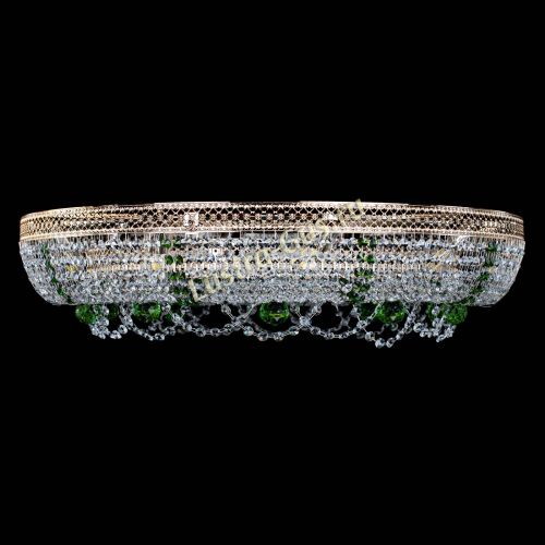 Люстра Снежинка Венеция №10 зеленая в Самаре Гусь Хрустальный