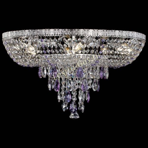 Люстра Токката Пирамида журавлик фиолетовая в Самаре Гусь Хрустальный