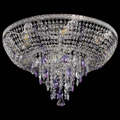 Люстра Токката Пирамида журавлик фиолетовая в Самаре Гусь Хрустальный