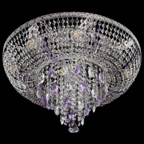 Люстра Токката Пирамида журавлик фиолетовая в Самаре Гусь Хрустальный