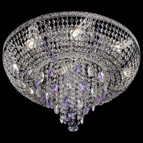 Люстра Токката Пирамида журавлик фиолетовая в Самаре Гусь Хрустальный